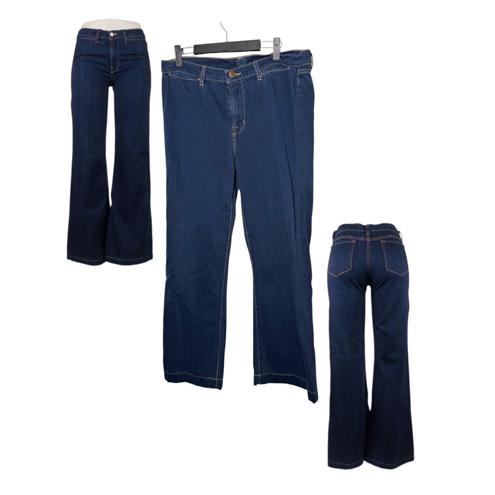 J Brand Jeans Malik Mid Rise Wide Leg Dark Wash Lightweight Jeans Size 31